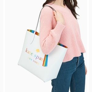 Kate Spade Arch Rainbow Logo Reversible Tote